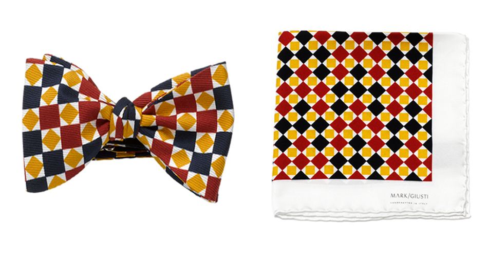 The “Roma” Mosaic Bow Tie and the “Roma” Mosaic Pocket Square are the perfect accessories for every man this Christmas. They work beautifully alone, but once combined they work in harmony to create an outfit that will take you through each social event you have this festive season and throughout the year. 