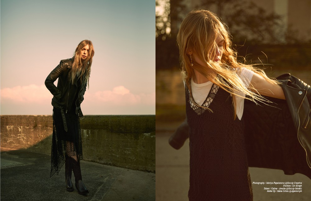 Leather Jacket / BLK DNM T-Shirt / COS Dress / By Malene Birger Boots / Laedersmeden.dk