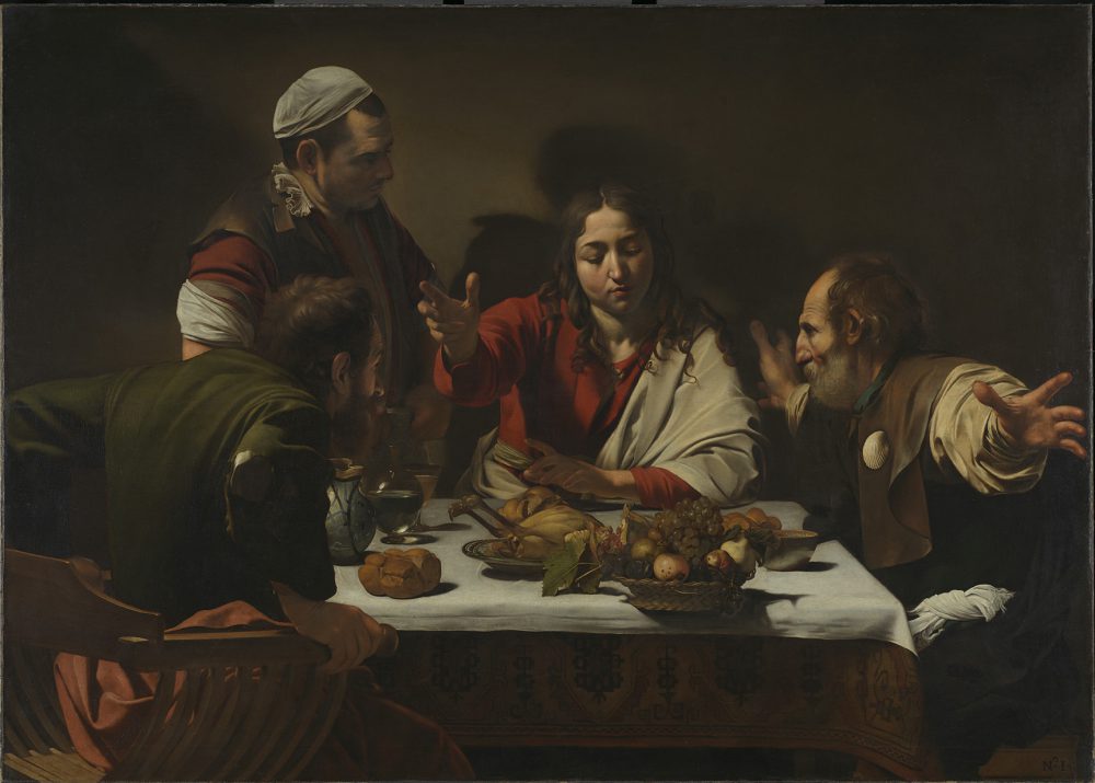 Michelangelo Merisi da Caravaggio  The Supper at Emmaus, 1601 Oil on canvas  141 x 196.2 cm  The National Gallery, London © The National Gallery, London  