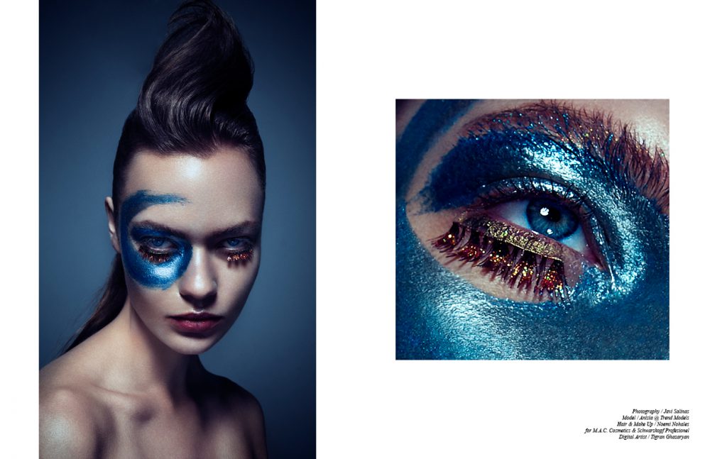 Pigment Reflects purple duo & silver / M.A.C Cosmetics  Eye lashes / Fantasy Lipstick / APIVITA
