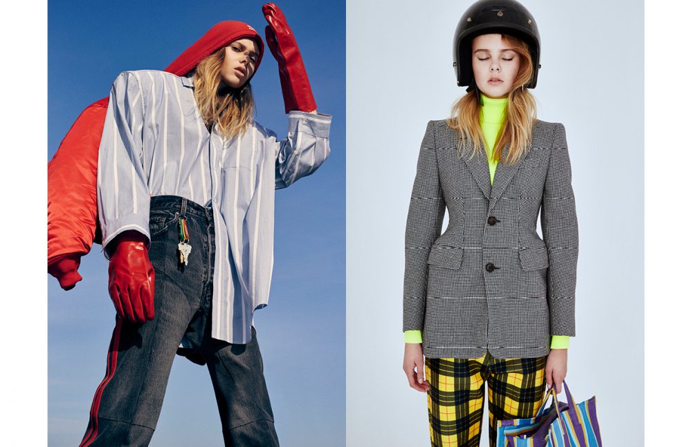 Full Look / Vetements Opposite Top & Jacket / Balenciaga Trousers / Atelier Wonder
