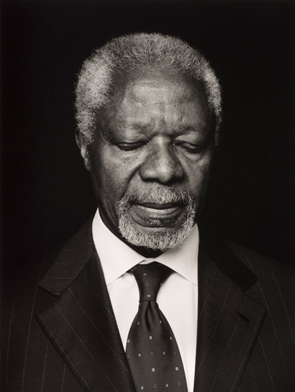 The photo portrait of Kofi Annan by shortlisted photographer Anoush Abrar