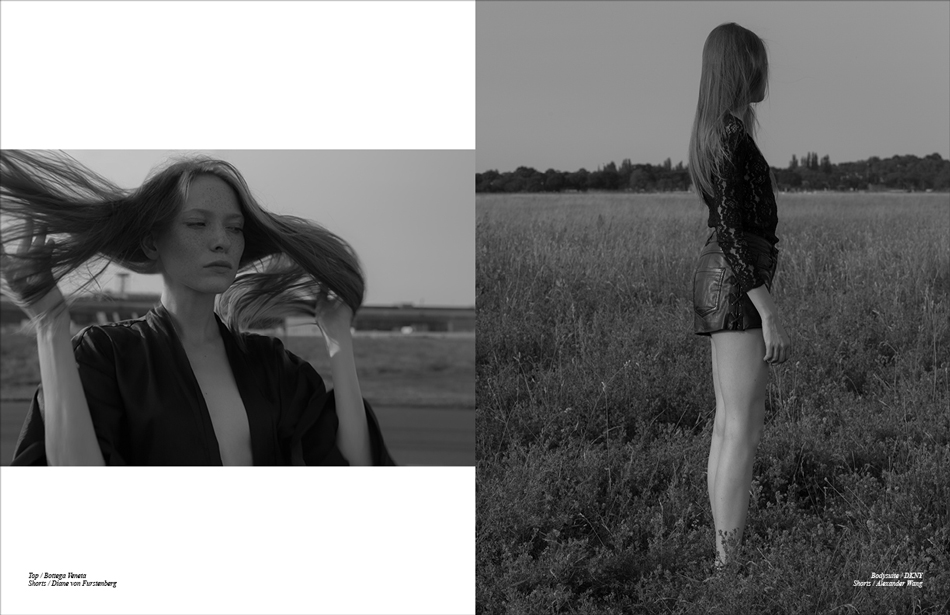Left/ Top / Bottega Veneta Shorts / Diane von Furstenberg Right/ Bodysuit / DKNY Shorts / Alexander Wang