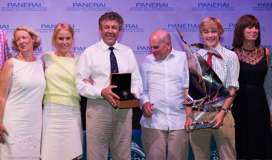 Cowes, GBR, 18 july  2014 Panerai Classic Yacht Challenge  2014 British Classic Week 2014 Prize giving ceremony. British Classic Week overall winner Whooper of Christine and Giovanni Belgrano Ph: Guido Cantini / seasee.com