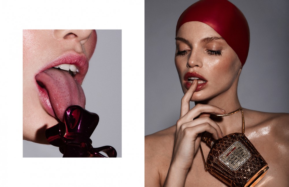 Kryolan Dermacolor As Concealer Accessory / Nina Ricci Opposite MAC Cosmetics Matte Lipstick In Ruby Woo Bag / Dior
