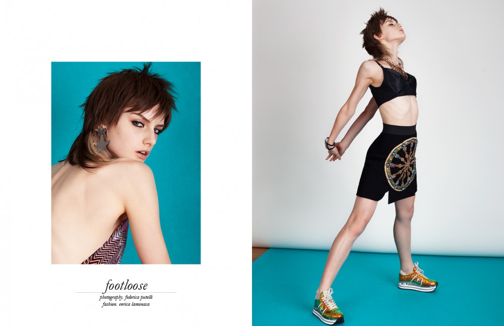 Jumpsuit / Missoni Earring / Lisa C Opposite Top & skirt / Dolce & Gabbana Shoes / Premiata Black necklace / bianca d’aniello Bronze necklace / Ellen Conde Bracelet / Lisa C