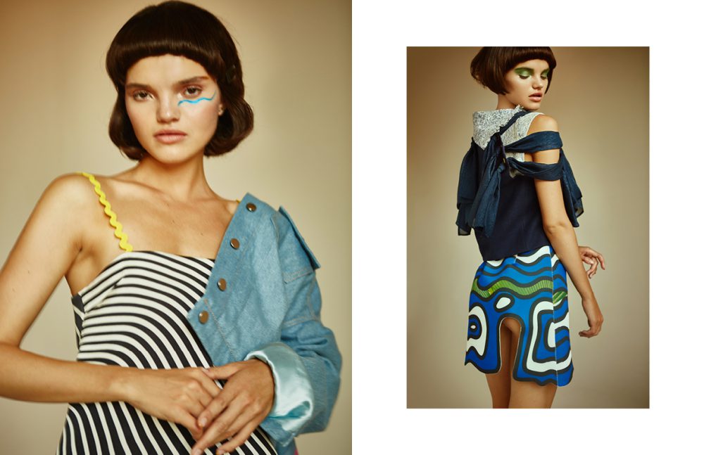 Dress / Olivia Skelcher   Jacket / Nicola Brindle  Opposite Top (underneath) / Danielle Romeril Top / Gabriel Vielma Skirt / Olivia Skelcher