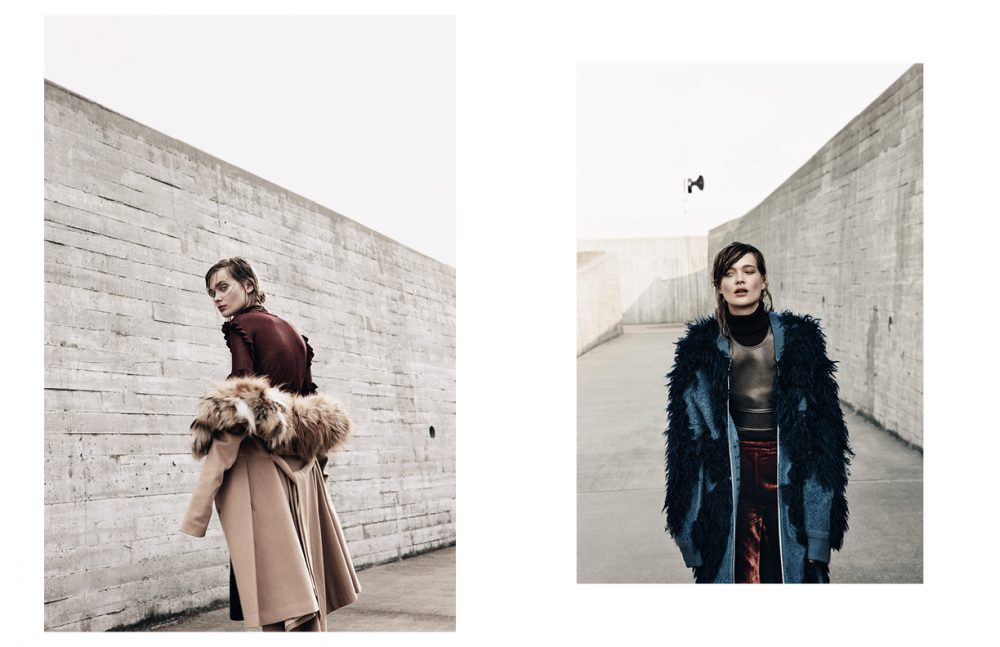 Coat & skirt / Alice + Olivia Turtleneck / Jill Stuart Opposite Total look / 3.1 Phillip Lim