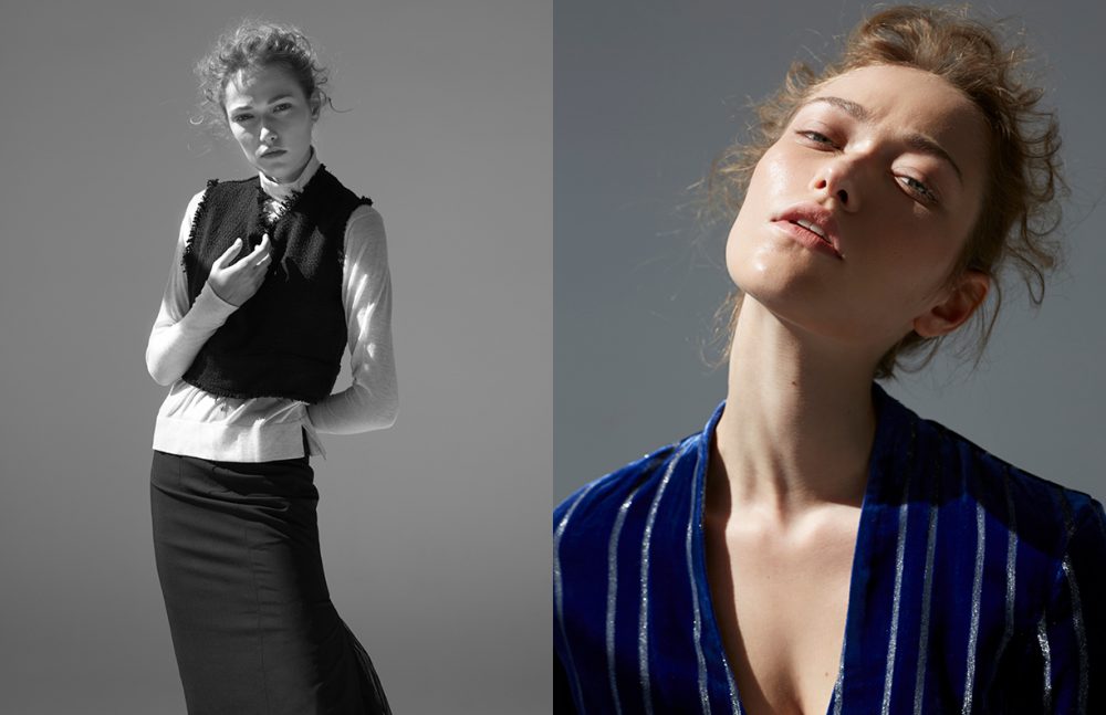 Turtleneck / Vince Vest / Matin Studio Skirt / Max Mara Opposite  Dress / H&M Studio 