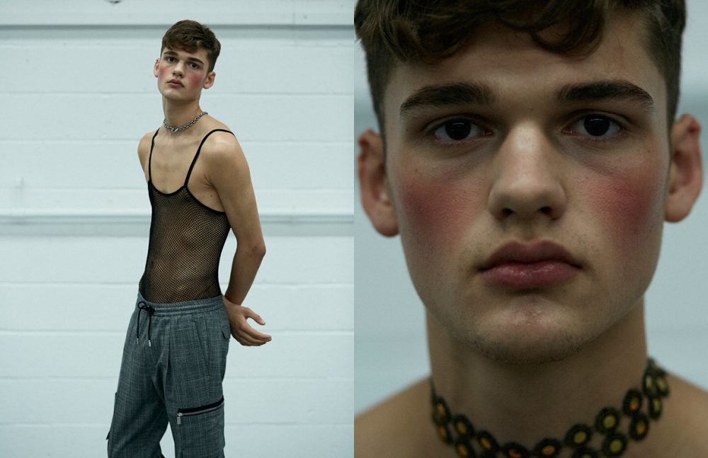 Trousers / Dior Homme Vest / Stylist’s Own Necklace / Paul Smith Opposite Chokers / Stylist’s Own