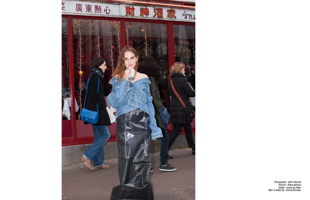Jacket / Balenciaga Plastic Skirt / Lutz Huelle  Skirt / AFTERHOMEWORK(PARIS)