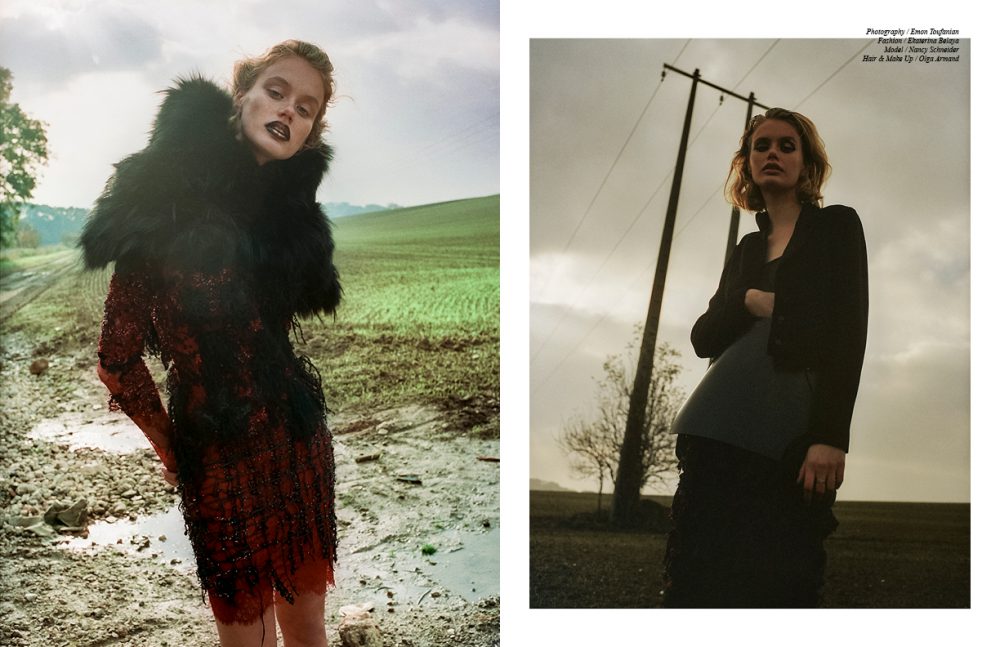 Dress / Ludovic Winterstan Opposite Jacket / MAX. TAN Skirt / Ludovic Winterstan Belt / Ammunition Couture