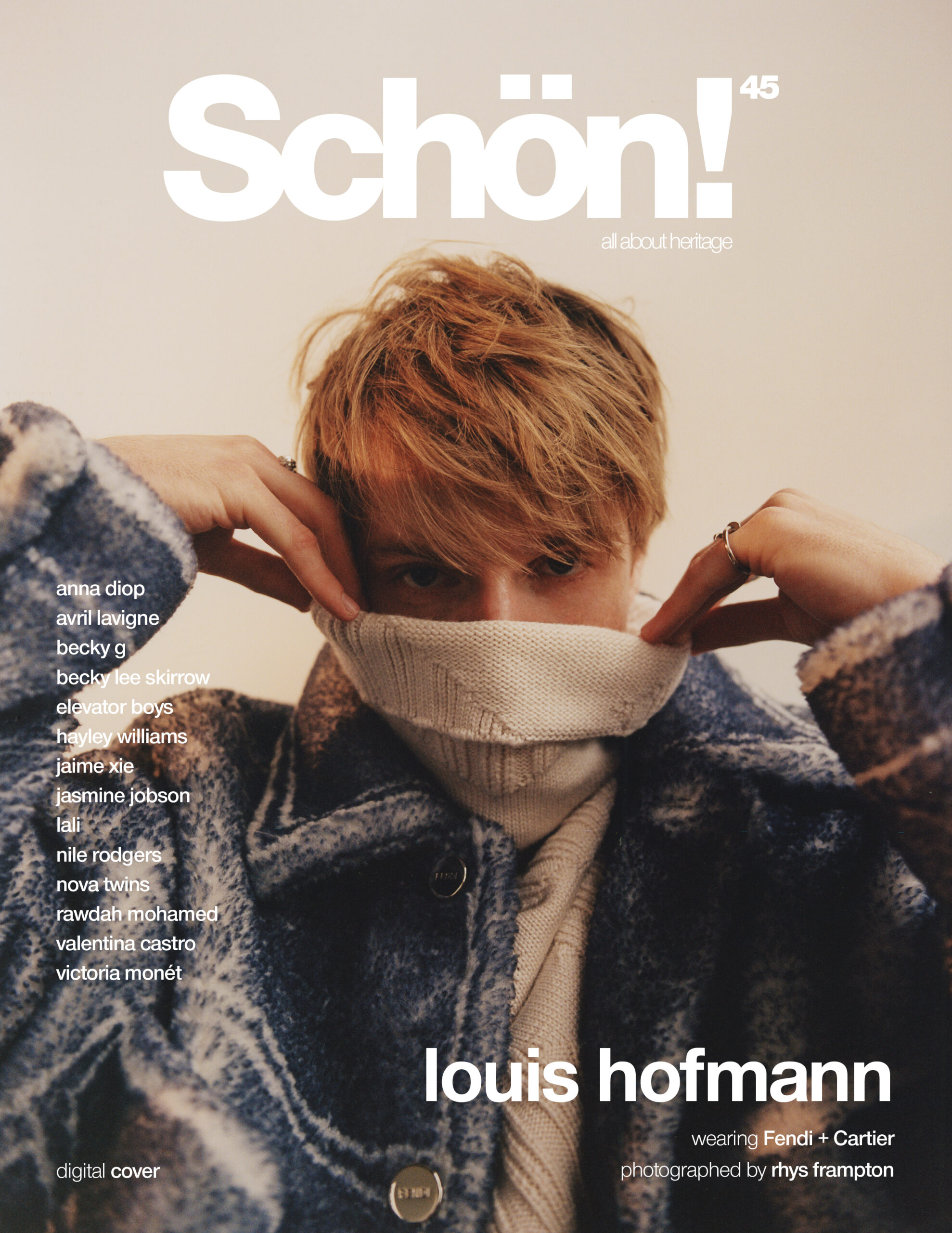 Schön! 45 digital cover  louis hofmann in Fendi + Cartier – Schön! Magazine