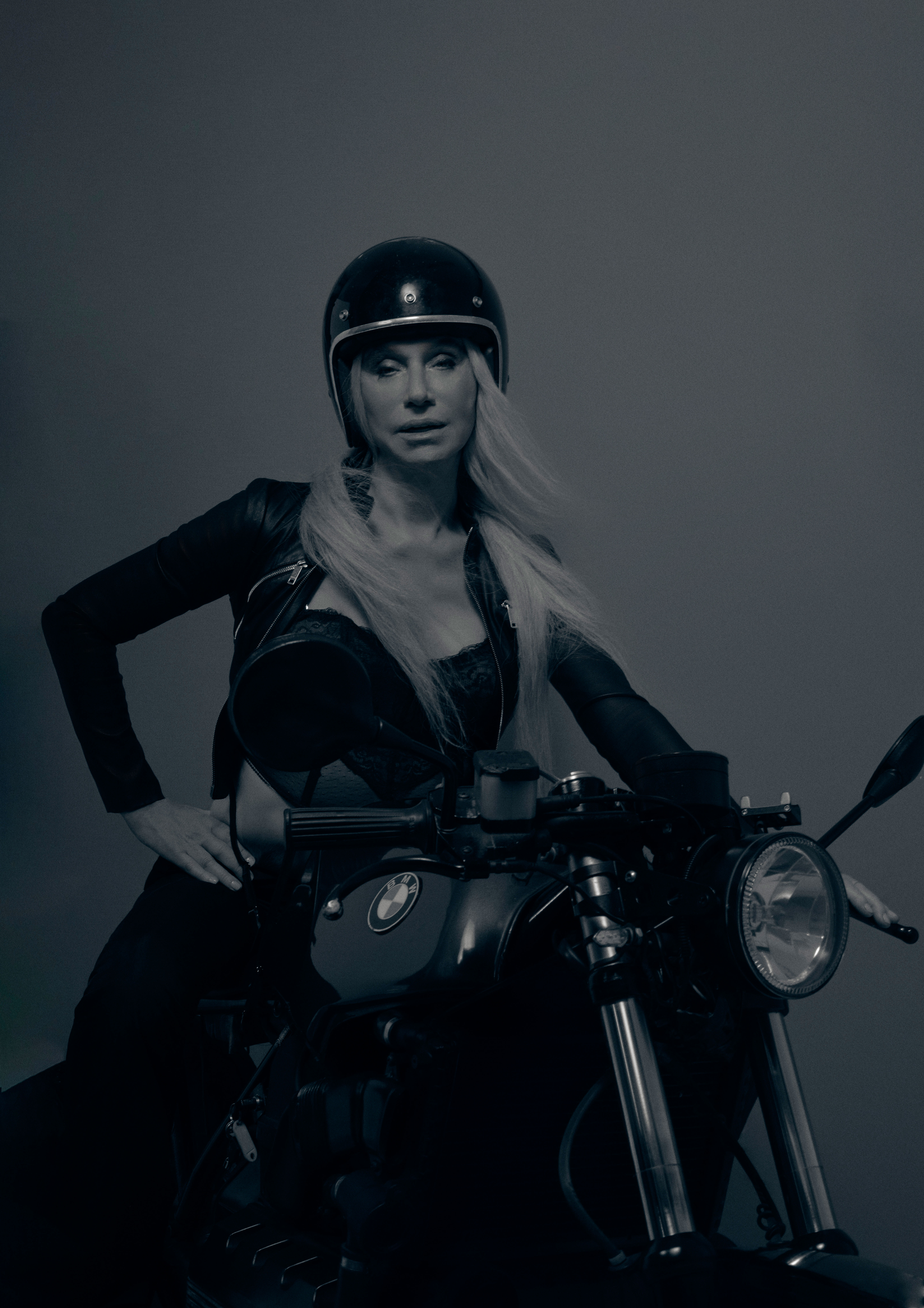 Schön! 46 digital cover | manuela mulliez in Jitrois, Intimissimi, By Far + riding BMW Motorrad