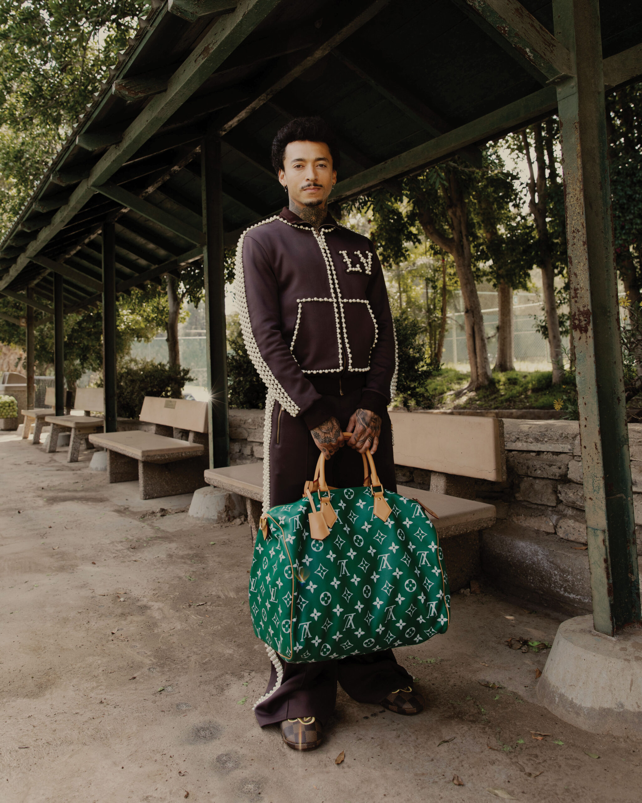 Schön! 46 digital cover | nyjah huston in Louis Vuitton