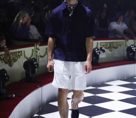 BERLIN, GERMANY - JULY 04: (EXCLUSIVE COVERAGE) A model walks the runway during the ABOUT YOU Fashion Circus as part of the Berlin Fashion Week SS25 on July 04, 2024 in Berlin, Germany. (Photo by Andreas Rentz/Getty Images for ABOUT YOU Fashion Week)