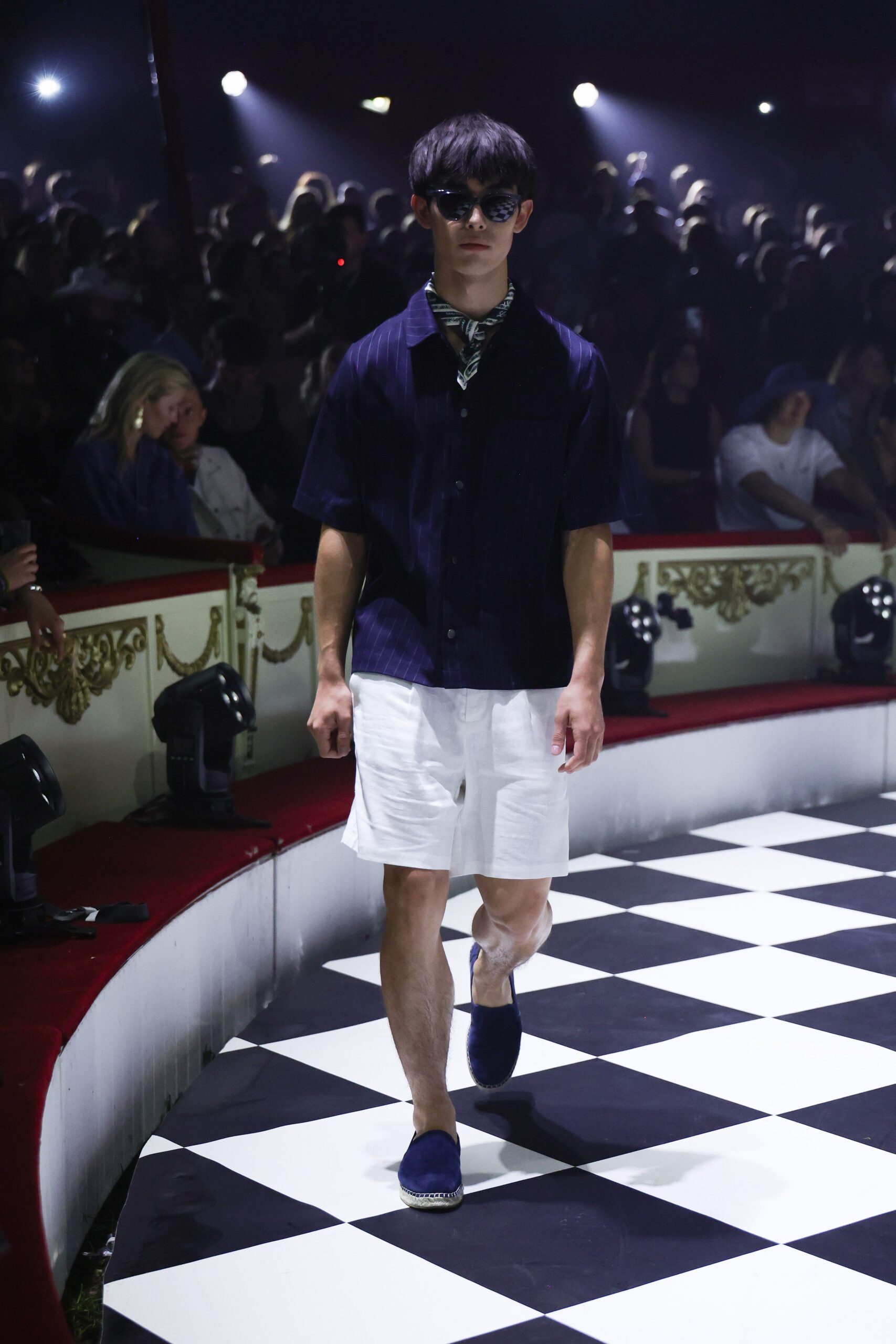 BERLIN, GERMANY - JULY 04: (EXCLUSIVE COVERAGE) A model walks the runway during the ABOUT YOU Fashion Circus as part of the Berlin Fashion Week SS25 on July 04, 2024 in Berlin, Germany. (Photo by Andreas Rentz/Getty Images for ABOUT YOU Fashion Week)