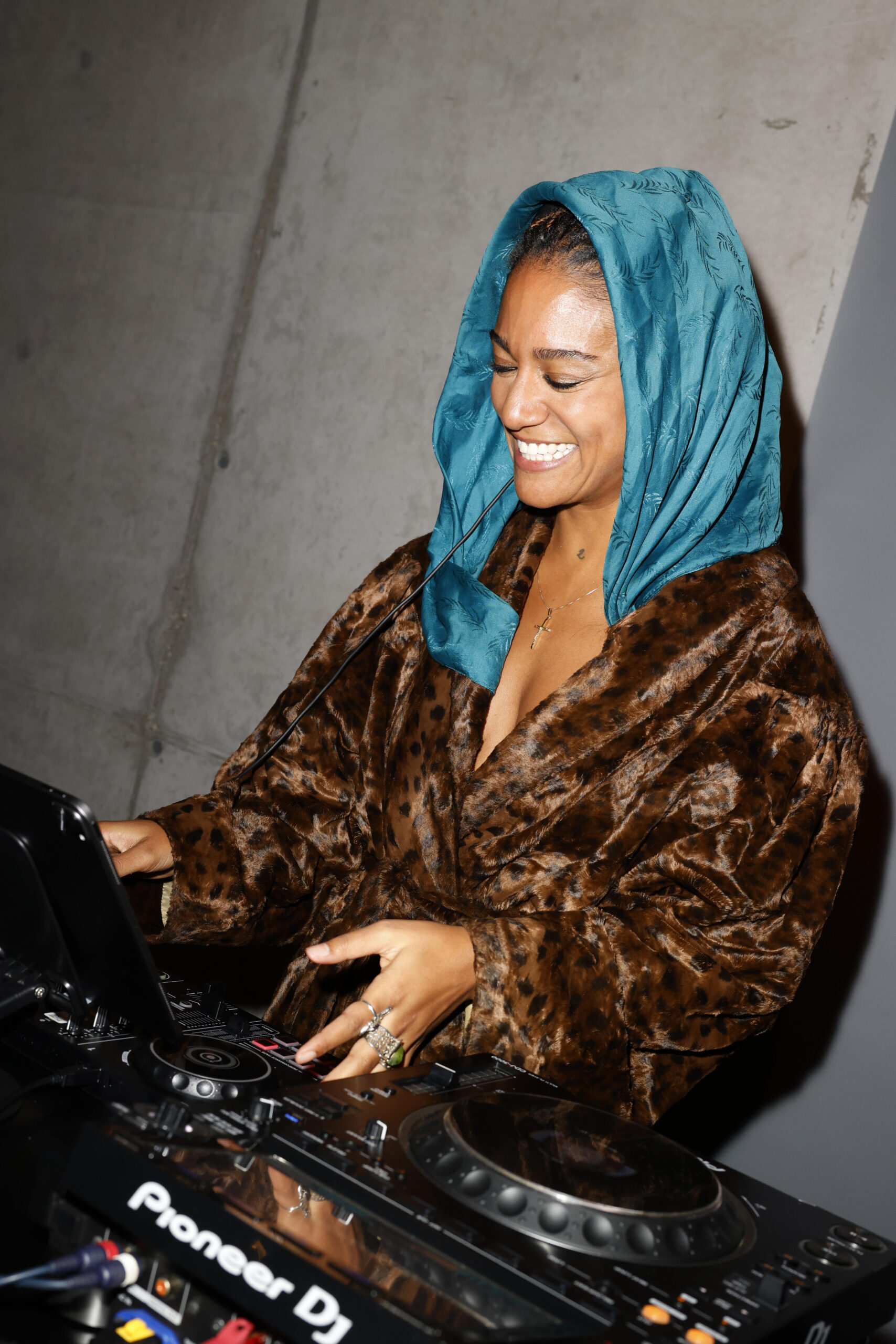 BERLIN, GERMANY - OCTOBER 15: DJ Larissa Herden during the Dom Perignon x Basquiat Soirée at Boros Penthouse on October 15, 2024 in Berlin, Germany.  (Photo by Franziska Krug/Getty Images for Dom Perignon)