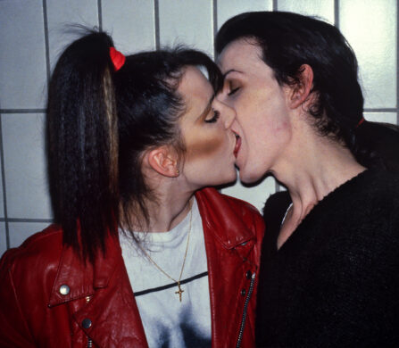 Julia and Bruce outside Planets, London, 1980 Photo by Derek Ridgers