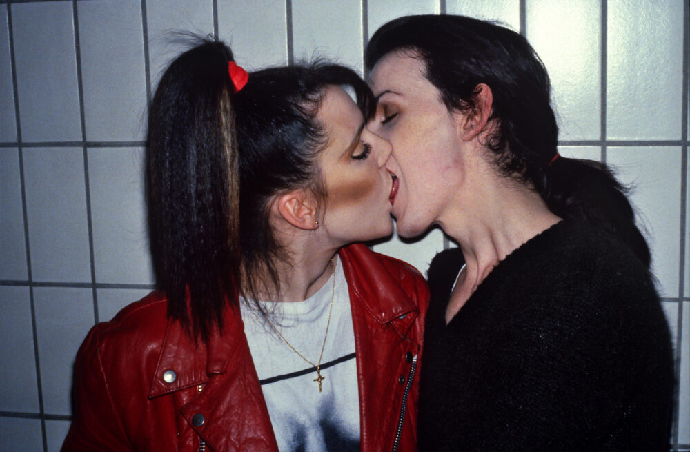 Julia and Bruce outside Planets, London, 1980 Photo by Derek Ridgers