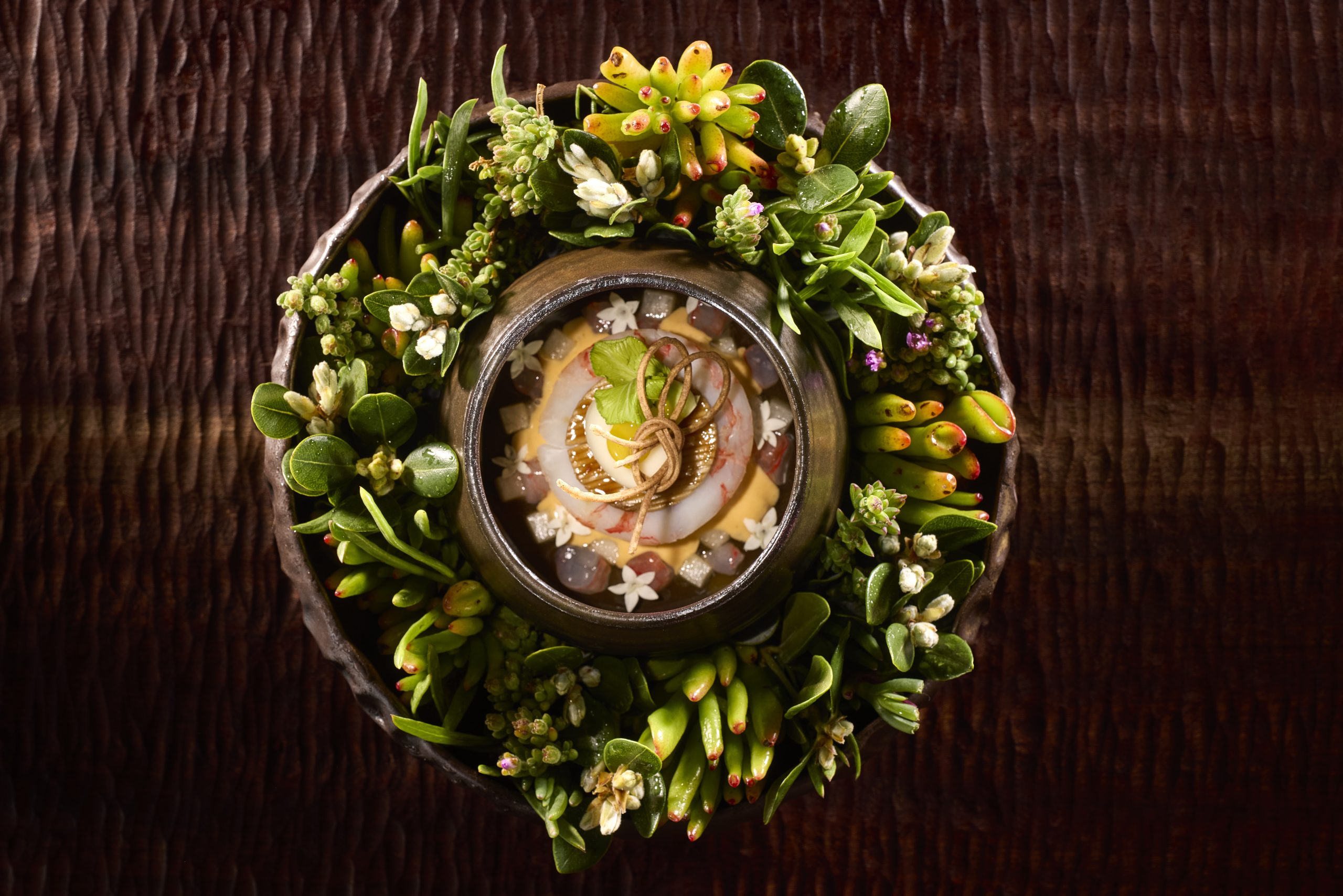 A grandious fine-dining Michelin experience. "Tastes of Discovery" menu 2025. Dishes by Hans Neuner, at Ocean Restaurant, Restaurante Ocean