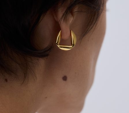 Folded Hoop Gold Vermeil