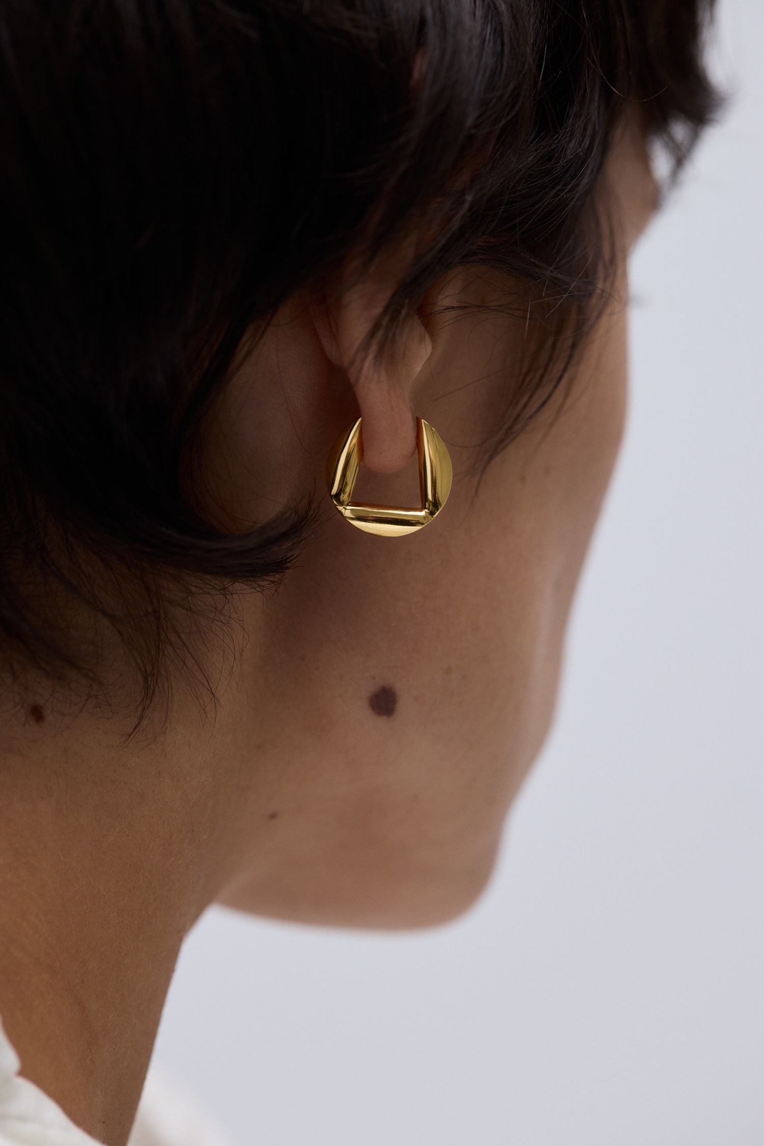 Folded Hoop Gold Vermeil