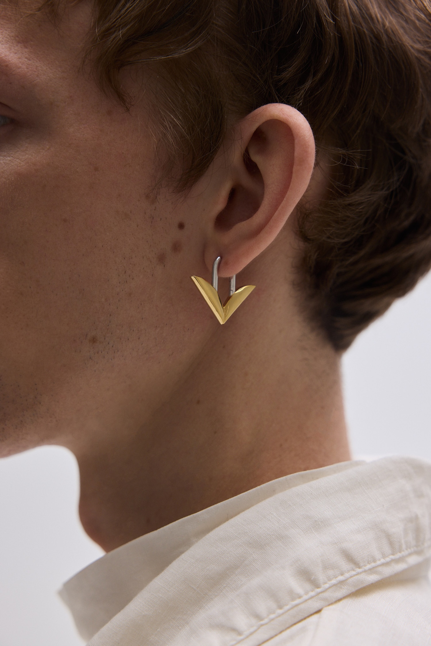 Folded Triangle Earring Vermeil