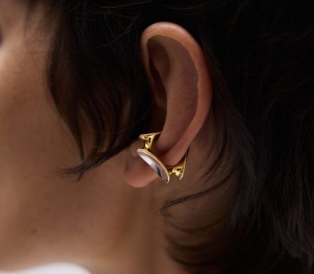 Three Ellipse Bicolor Earcuff_