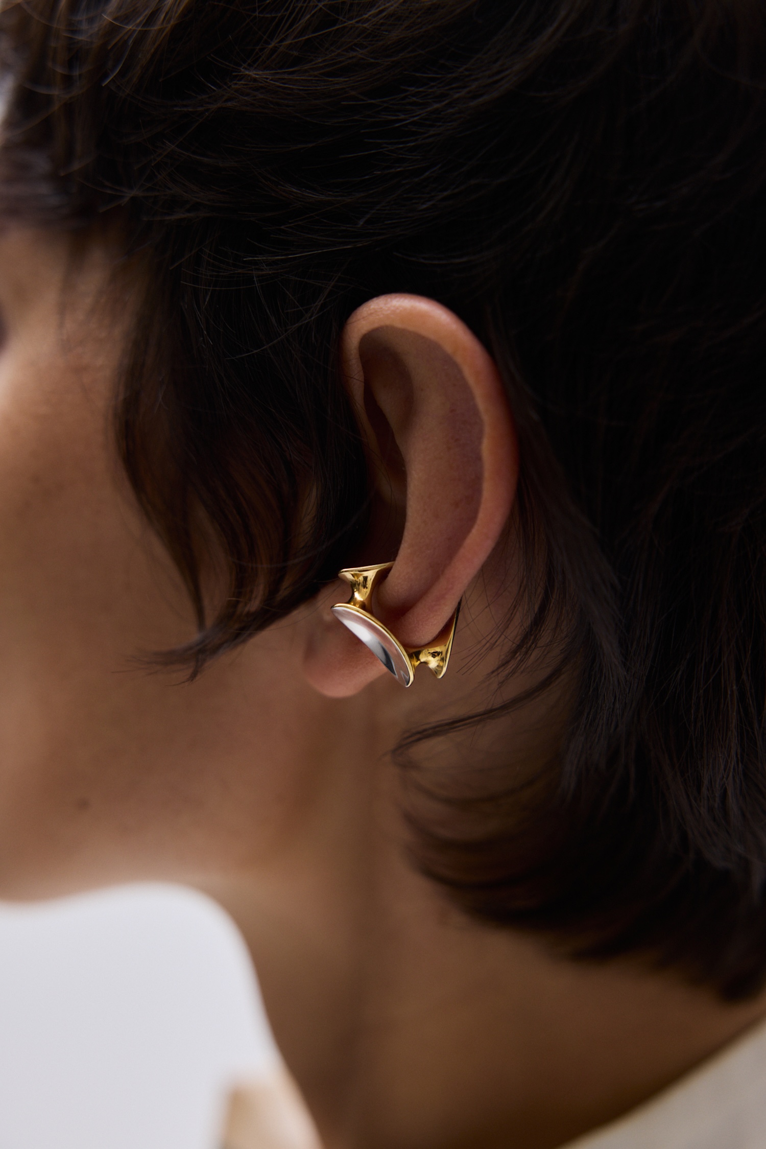 Three Ellipse Bicolor Earcuff_