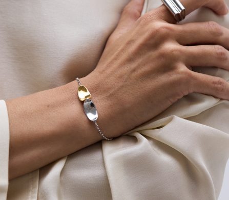 Two ellipse bicolour bracelet